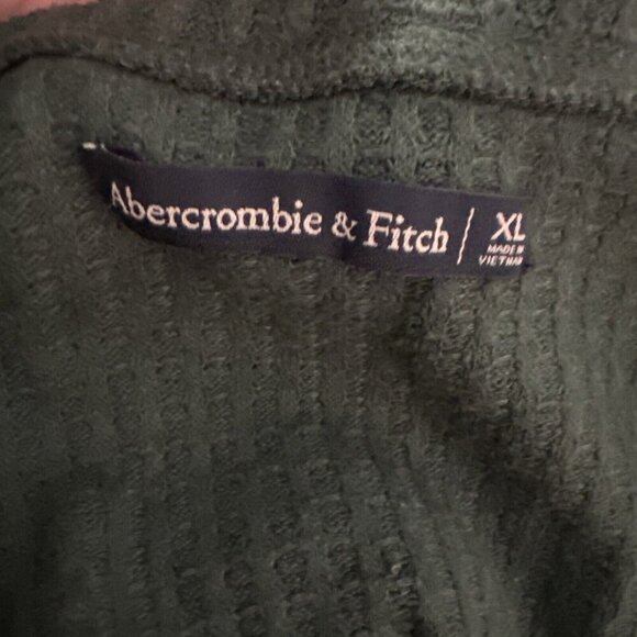 Abercrombie & Fitch waffle cropped Green long sleeve size XL - Picture 3 of 6